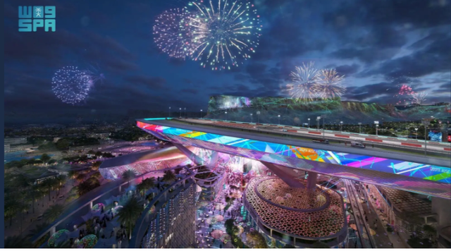 <p>A rendering of the turn-one ‘Blade’ at the Qiddiya Speed Park. set for completion in 2027</p>